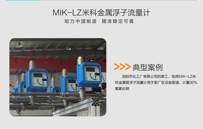 米科MIK-LZ 金属管浮子/转子流量计案例
