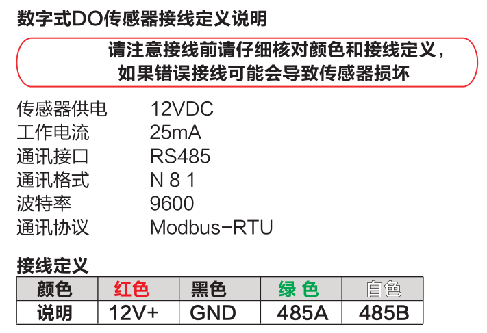 米科MIK-DO-7013数字式膜法溶解氧电极接线