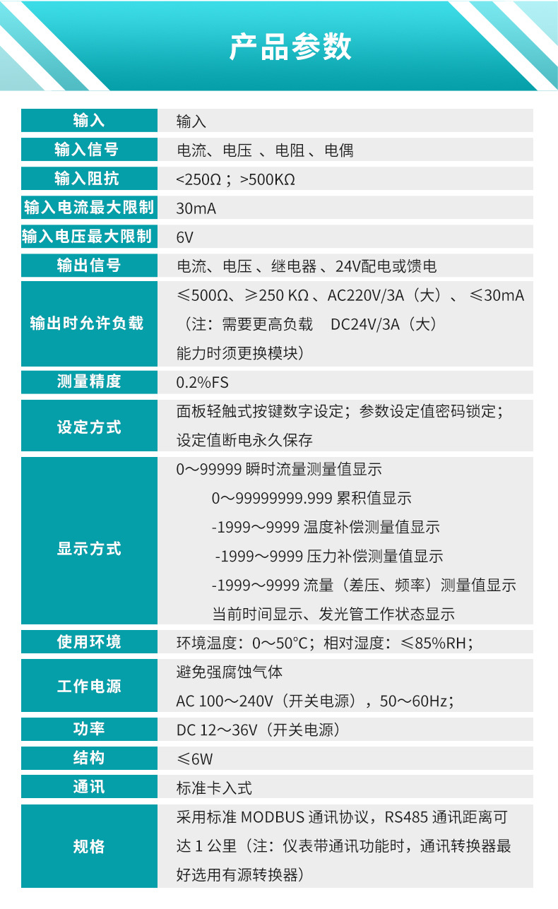 米科MIK-2600流量积算仪产品参数