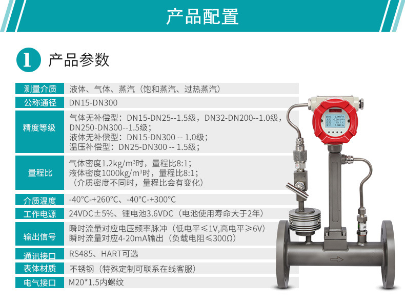 米科LUGB-MIK-A涡街流量计产品参数