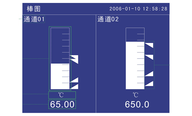 米科MIK-R4000D无纸记录仪棒形图